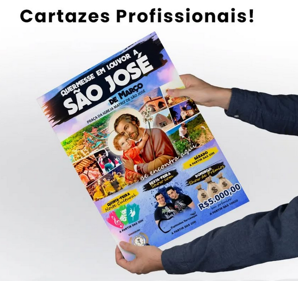 Cartaz personalizado produzido pela TAG Gráfica e Embalagens