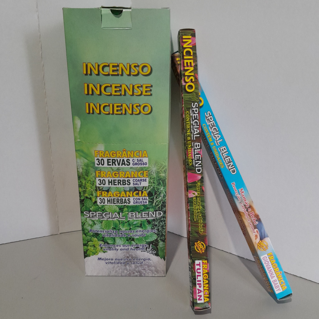 Fotografia de embalagens desenvolvidas sob medida para incensos